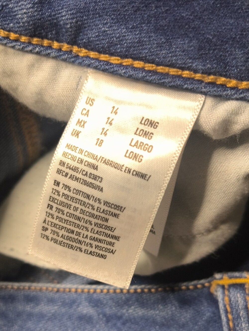 S1150 Mid Rise Stretch Jegging w/31" Inseam👖American Eagle Women's Size 14 Jean - Picture 5 of 8